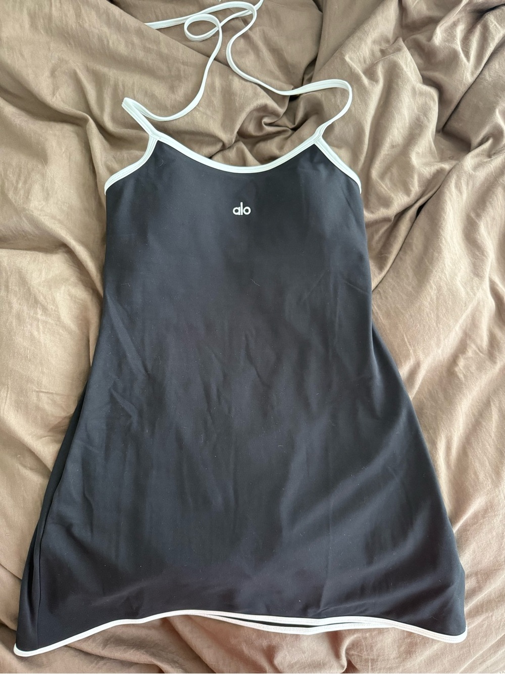 ALO Yoga Black Dress with White Trim